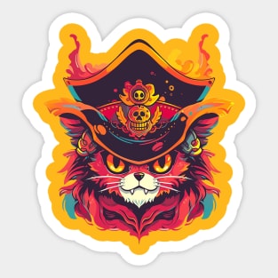 cat pirate Sticker